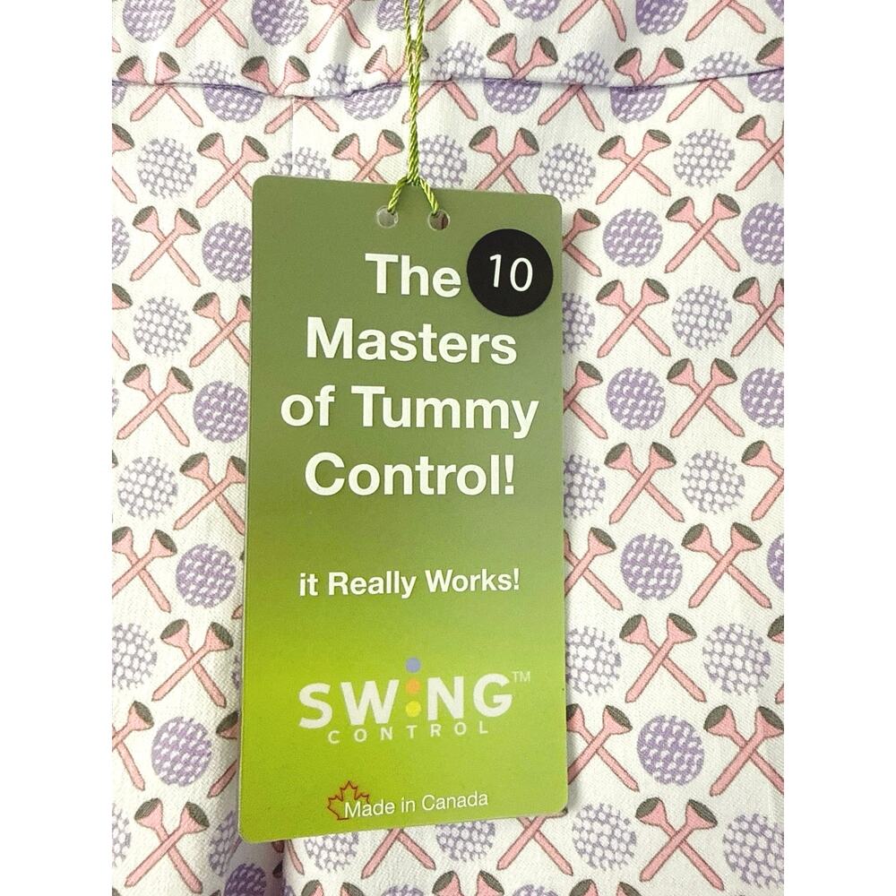 SWING NWT Women’s Tummy Control Master Golf Pants Size 10 in Game Pink Mist - Picture 5 of 13